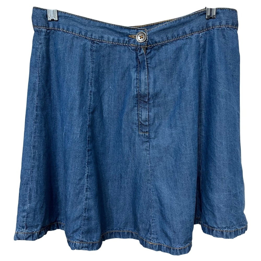 American Eagle Outfitters Women's Jean Mini‎ Skirt Sz 8 A-line Tiered